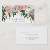 Geschilderde Bloemist Stylist Visitekaartjes Afsprakenkaartje (Voorkant / Achterkant)