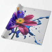 Geschilderde Bloesem Cadeaupapier (Uitgerold)