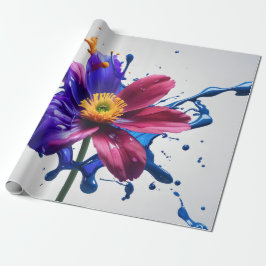 Geschilderde Bloesem Cadeaupapier