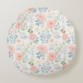 Geschilderde bloesems bloemenster rond kussen