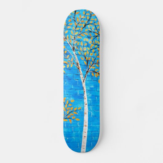 geschilderde bomen persoonlijk skateboard (Voorkant)