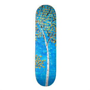 geschilderde bomen persoonlijk skateboard