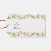 Geschilderde botanische streep cadeaulabel (Achterkant Horizontaal)