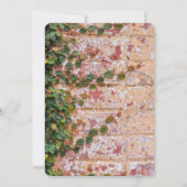 Geschilderde Bricks Green Ivy Wedding Bedankt Card (Achterkant)