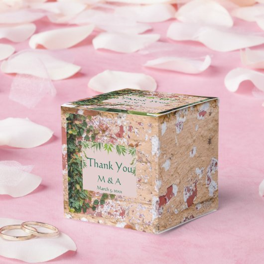 Geschilderde Bricks Green Ivy Wedding Favoriete Bo Bedankdoosjes (Huwelijk)
