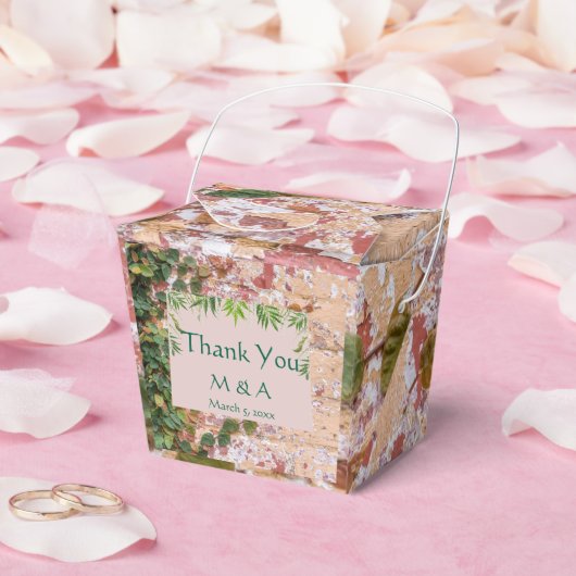 Geschilderde Bricks Green Ivy Wedding Favoriete Bo Bedankdoosjes (Huwelijk)