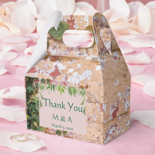 Geschilderde Bricks Green Ivy Wedding Favoriete Bo Bedankdoosjes (Huwelijk)