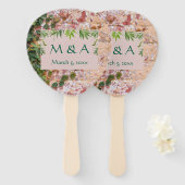 Geschilderde Bricks Green Ivy Wedding Handwaaier (Voorkant en achterkant)