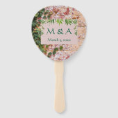Geschilderde Bricks Green Ivy Wedding Handwaaier (Achterkant)