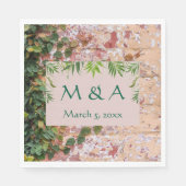 Geschilderde Bricks Green Ivy Wedding Luncheon Ser Servet (Voorkant)