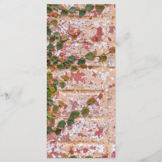 Geschilderde Bricks Green Ivy Wedding Menu (Achterkant)