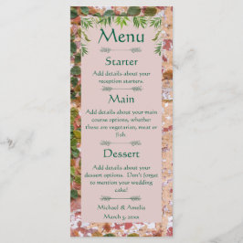 Geschilderde Bricks Green Ivy Wedding Menu