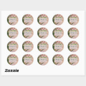 Geschilderde Bricks Green Ivy Wedding Ronde Sticker (Vel)