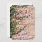 Geschilderde Bricks Green Ivy Wedding Save the Dat Save The Date (Achterkant)