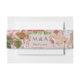 Geschilderde Bricks Green Ivy Wedding Uitnodigingen Wikkel
