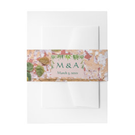 Geschilderde Bricks Green Ivy Wedding Uitnodigingen Wikkel