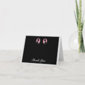 Geschilderde Bruidegom Silhouet HBT Huwelijk Dank  Bedankkaart (Voorkant)