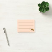 Geschilderde bruine olifant bekleed Post het merkt Post-it® Notes (Kantoor)