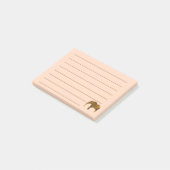 Geschilderde bruine olifant bekleed Post het merkt Post-it® Notes (Schuin)