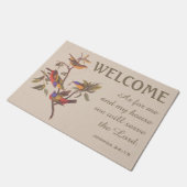 Geschilderde Bunting Birds en Verse Deurmat (Schuin)