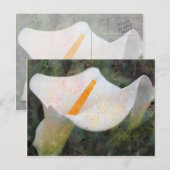 Geschilderde Calla Lily Horizontale Briefkaart (Voorkant / Achterkant)