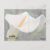 Geschilderde Calla Lily Horizontale Briefkaart (Achterkant)