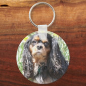 Geschilderde Cavalier King Charles Spaniel Sleutelhanger (Voorkant)