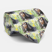 Geschilderde Cavalier King Charles Spaniel Stropdas (Opgerold)