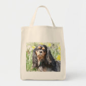 Geschilderde Cavalier King Charles Spaniel Tote Bag (Voorkant)