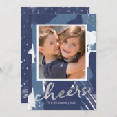 Geschilderde Cheers Nep Zilver Folie en Blauwe Abs (Voorkant / Achterkant)