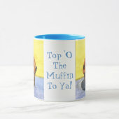 Geschilderde chocoladechipsmuffin keramische mok (Midden)