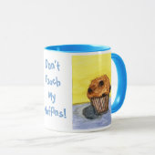 Geschilderde chocoladekipmuffin keramische mok (Voorkant rechts)