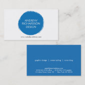 GESCHILDERDE CIRKEL LOGO IN BLAUW VISITEKAARTJE (Voorkant / Achterkant)