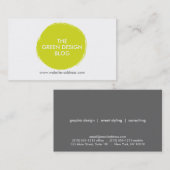 GESCHILDERDE CIRKEL LOGO in CITRON GROEN Visitekaartje (Voorkant / Achterkant)