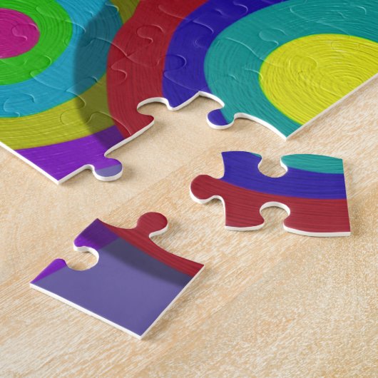 Geschilderde Cirkels | Multikleur Legpuzzel (Zijkant)