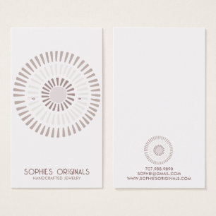 Geschilderde cirkels oorbel display visitekaartje