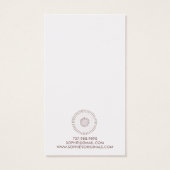 Geschilderde cirkels oorbel display visitekaartje (Achterkant)