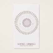 Geschilderde cirkels oorbel display visitekaartje (Voorkant)