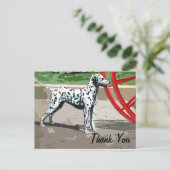  geschilderde Dalmatische dank u briefkaart (Staand voorkant)