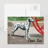  geschilderde Dalmatische dank u briefkaart (Voorkant / Achterkant)