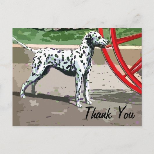 geschilderde Dalmatische dank u briefkaart (Voorkant)