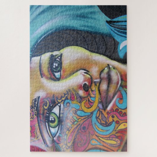 geschilderde dame legpuzzel (Verticaal)