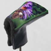 Geschilderde Dame Vlinder Aster Bloem Persoonlijk Golfheadcover (3/4 voorkant)