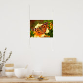 Geschilderde Dame Vlinder Foto Poster (Keuken)