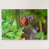 Geschilderde Dame vlinder. Legpuzzel (Horizontaal)
