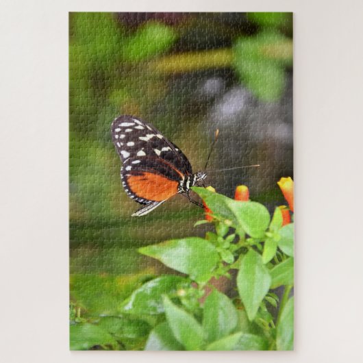 Geschilderde Dame vlinder. Legpuzzel (Verticaal)