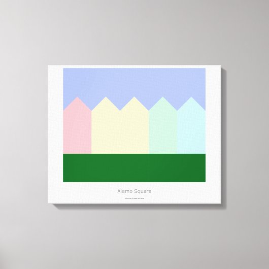 Geschilderde dames - Alamo Square - San Francisco Canvas Afdruk (Voorkant)