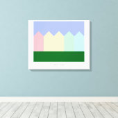 Geschilderde dames - Alamo Square - San Francisco Canvas Afdruk (Insitu (Houten vloer))