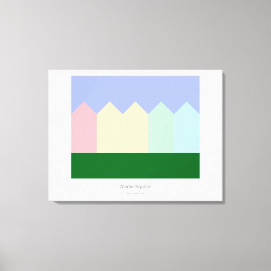 Geschilderde dames - Alamo Square - San Francisco Canvas Afdruk (Voorkant)