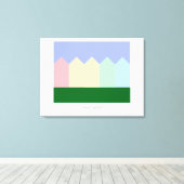 Geschilderde dames - Alamo Square - San Francisco Canvas Afdruk (Insitu (Houten vloer))